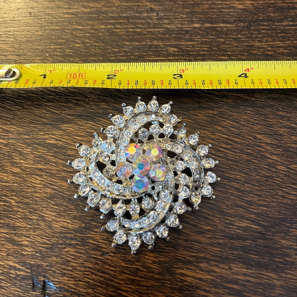 Vintage Rhinestone Flower Costume Brooch Collection - Picture 3 of 6